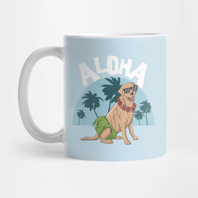 Cute Dog Lovers Labrador Aloha Hawaii Gift by Freid